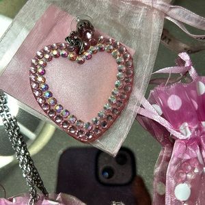 Earring necklace and ring